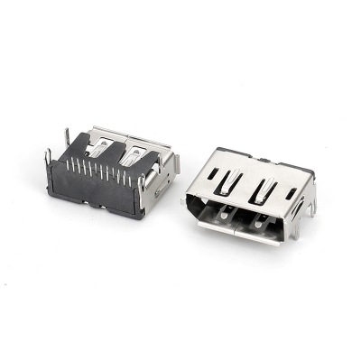 DP-DISPLAYPORT 20Pin 90°DIP TYPE（魚叉腳型）
