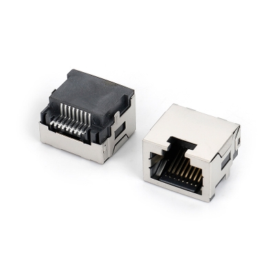 RJ45 帶屏蔽殼，無(wú)燈，DIP