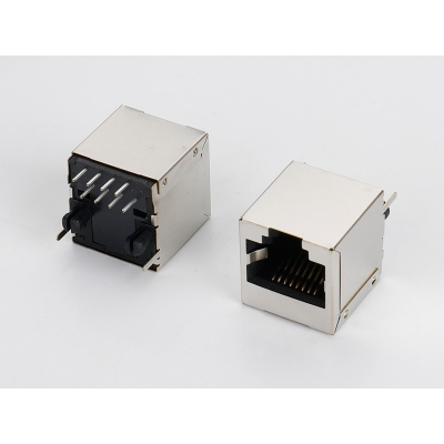 RJ45立式 8P8C,扁針，無(wú)燈