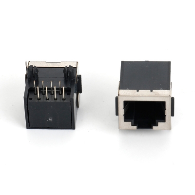 RJ45網(wǎng)口 半包 8P8C,無(wú)燈