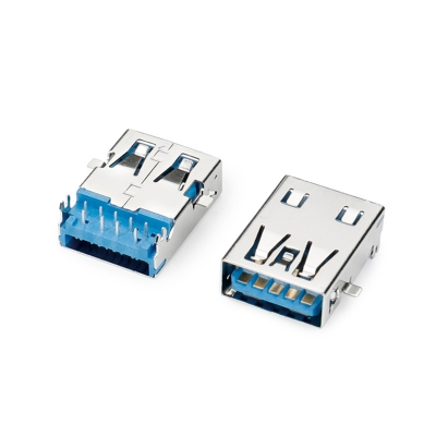 USB3.0AF沉板貼片腳前移90度DIP TYPE