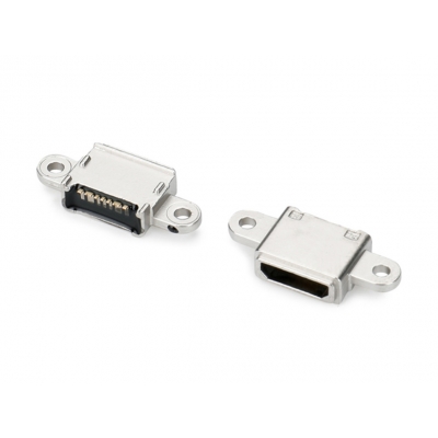 USB MICRO 7P板上防水IP67