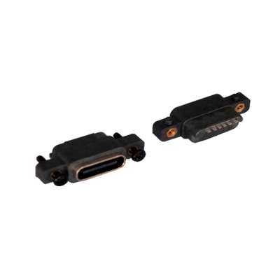 USB TYPE C6P板上有耳防水IP66