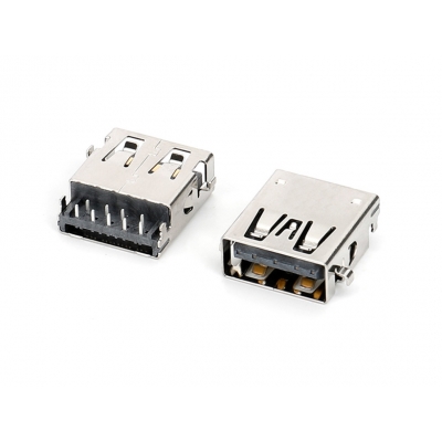 USB 3.0AF正向沉板CH0.35MM PA9T無(wú)鹵黑 不銹鋼鍍鎳