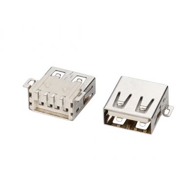 USB 2,0-AF全貼帶柱1,0白膠平口鐵