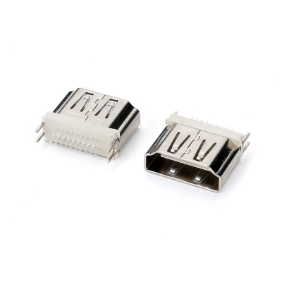 HDMI 180度夾板式，外殼 鍍鎳