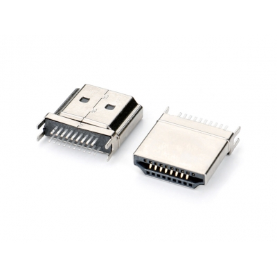HDMI 公頭，鐵殼鍍鎳